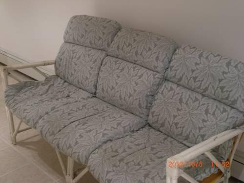 Vintage Rattan Set - Sofa and 2 Chairs