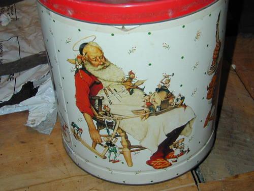 Vintage Santa Tin by Norman Rockwell- $20 (Pittsford)