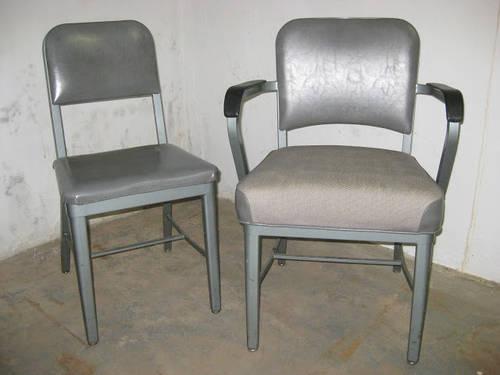 Vintage Upholsetered NAVY Chairs