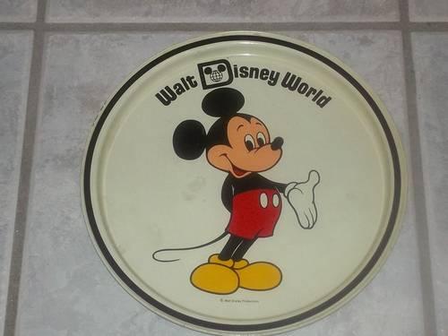 Vintage Walt Disney World Mickey Mouse Metal Tray by Walt Disney Prod.