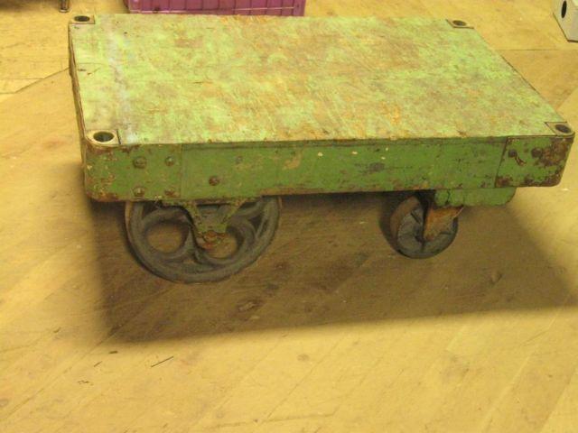 Vintage Wood and Steel Cart - 38 1/2