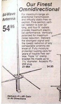 WANTED Radio Shack .64 Crossbow CB Base Antenna
