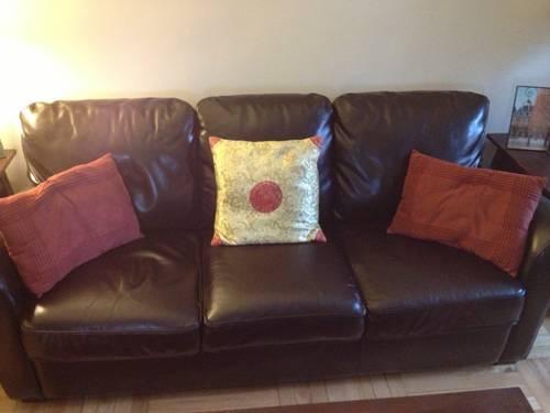 Warm Chocolate Brown Sofa & Love Seat