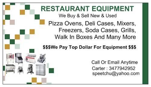 We Buy All Restaurant Equipment ~ 347-794-2952