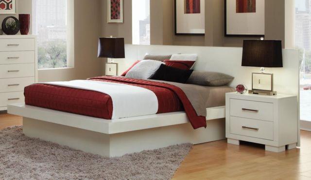 white captains bed headboard only