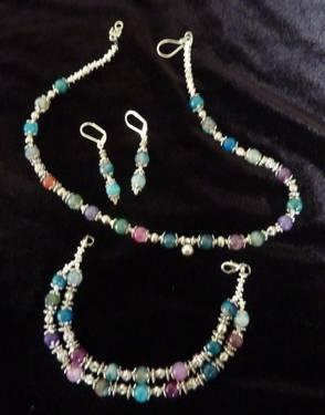 Women's Stainless Steel Necklace & Bracelet Set