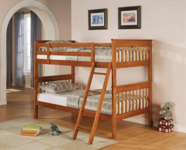 WOODEN TWIN over TWIN BUNK BED> GREAT PRICE!