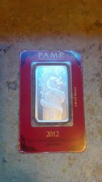 *WOW* 1 OZ PAMP SUISSE YEAR OF THE DRAGON SILVER BAR!!!