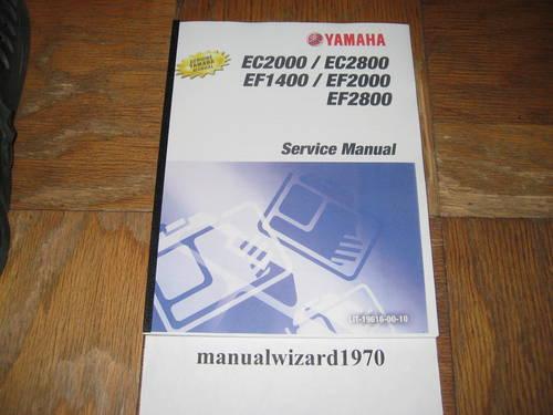 Yamaha Generator Service Shop Repair Manual 2000 2800 4000 5000