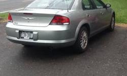05 Chrysler Sebring , sage green. 91 k miles 4door auto very clean , runs great!!
This ad was posted with the eBay Classifieds mobile app.