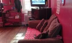 Pretty in pink East Village bedroom for rent starting Tomorrow Sept.19th, 2014 To Oct.1st, 2014. Room comes fully furnished with a 32flat screen tv, cable, Netflix, WI~fi, radio & orginal hardwood floors & doors, love seat with 3 windows for natural