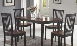 Product description:
NOTE: Shipping is FREE within Manhattan, Brooklyn, Queens, and Bronx and includes only a curbside delivery. Toll Free (877) 336-1144
The Five Piece Dining Set creates an air of confidence in any dining room setting. Shapely panels
