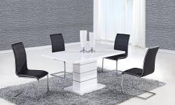!Free shipping within the 5 boroughs of NYC ONLY!
All other areas must email or call us for a freight quote.
TOLL FREE 1-877- 336-1144
www.allfurniture.ecrater.com
Item Description
Add a contemporary touch to your dining space with this five piece dining
