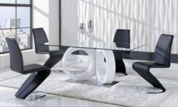 !Free shipping within the 5 boroughs of NYC ONLY!
All other areas must email or call us for a freight quote.
TOLL FREE 1-877- 336-1144
www.allfurniture.ecrater.com
Item Description
Add a contemporary touch to your dining space with this five piece dining