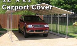 12' x 21' Steel Carport Cover
Garage - Installation Included
FREE INSTALLATION!
ANYWHERE IN THE USA!
This popular 12' x 21' Steel Carport Cover Garage is for your precious vehicle. This wonderful model has a Steel Decorative Trim for added beauty. We