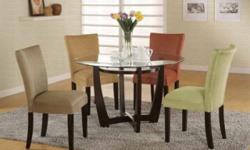 Free shipping within the 5 boroughs of NYC ONLY!
All other areas must email or call us for a freight quote.
TOLL FREE 1-877-336-1144
Description:
Harper dining room is a 5pc casual all wood design in a rich black finish. Tables and chairs come in one