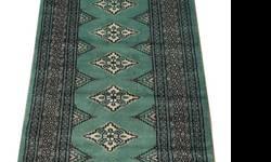 50% SALE
WE Sell ONLY AUTHENTIC HAND MADE RUGS
You can buy this Item on ebay searching for the same title
or just type the fallowing ebay Item number: 330797776495
Luxurious Hand knotted Oriental Pak Persian Bokhara Area Runner Rug in green with pink and