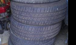 16" Mastercraft Touring LSR All Season Tires. Includes 4 tires and 1 rimmed full-size spare. Used for approx 7 mos before van went to the junk yard. Will deliver in Jamestown area. Call 716-720-2870