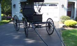 1800's completely restored doctor's buggy with hand painted gold accent on body and wheels. Also restored Cunningham, Son & Co. of Rochester, NY candle lanterns.
Buggy: $3950.00
Laterns: $3300.00
Purchaser responsible for transporting costs.