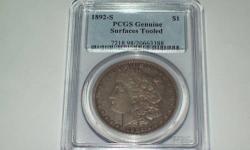 1892-S MORGAN SILVER DOLLAR PCGS GENUINE 917-684-9849
UNGRADED BECAUSE OF SMALL TOOL MARK ON FRONT
$100.00
917-684-9849