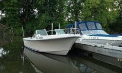 Call Boat Owner Terry 508-410-1234.Basic Decription: 1987 Trailer.Recent work includes new fuel filter, carbs cleaned, hoses recently replaced, water separator, fuel sender, and pole light. New set of fenders.
gas tank is approx 50 gal and was replaced