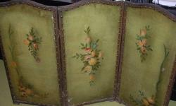 Pictures are everything -- antique fire screen or could be used as painted headboard/wall art.
The screen is from the 1920's or earlier. Was a gift from my elderly neighbor. I am not sure of the value but its really pretty and decorative.
Pick it up from