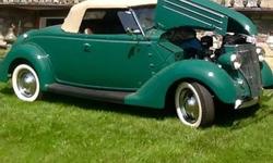 1936 Ford Roadster (NY) - $65,000
Exterior: Armory Green
Interior: Original Brown
Transmission: Manual
Mileage: unknown
Detailed Restoration information available. Many NOS parts. Complete Frame off restoration (start in 1979 and ended in 1986). Seller
