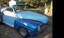 Blue 1947 Ford Convertiable, custom,Auto, C4 tranny, 302 engine..Must sell due to health issues. Make offer.
