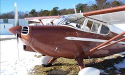 Fully metalized 1947 Stinson 108-1 in great condition (N8660K): Franklin 150, Scott tailwheel, metal prop, Whelen strobe, day/night VFR, vertical card compass, 4 place Intercom, Mode C transponder, comm panel, nice interior, in annual. TTAF 2533, 1188