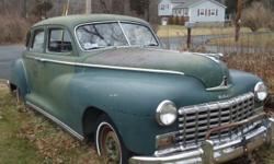 1948 Dodge Deluxe with suicide doors. Needs Body and Interior work.
. 3 speed Column shifter with Hydro-Clutch. Mostly all original parts.
. 51,007 original miles
Great car.. needs new owner that can restore it to original beauty
.
Started to restore but
