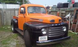 1948 Ford F1....decent Frame off restoration done about 6 yrs ago....turn key ready to go....NOTE: THE RIMS IN THE PICTURE ARE NOT WHATS ON THE TRUCK NOW....THE ORIGINAL RESTORED STEEL RIMS IN ORANGE ARE NOW ON THE TRUCK WITH ORIGINAL FORD POVERTY