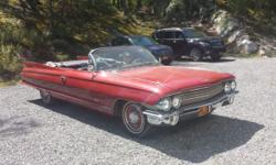 1961 Cadillac Series 62 convertible rare.
84000 miles
In beautiful condition
Registered and ready to go.
Original paint.