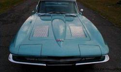 Condition: Used
Exterior color: Silver Blue
Interior color: Dark Blue
Transmission: Manual
Fule type: Gasoline
Engine: 8
Drivetrain: RWD
Vehicle title: Clear
DESCRIPTION:
1963 Corvette Stingray Convertible. Original matching numbers 327 engine, correct