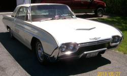 1963 Ford thunderbird w/80,635 miles on 390 FE engine. Always garaged since my possession. Licensed and inspected-road ready. Comes w/ much documentation i.e. original invoice, service invoices, and parts invoices. Pixs show extra parts that are included.
