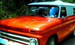 1966 C10 Chevy Panel Delivery Truck. Originally from Texas, body is in great shape. Converted to automatic, New V8 Engine, Runs well. Has the original clutch pedals. NY State Inspected. Partially restored and modified. Interior could use some work but is