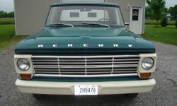 1968 MERCURY M-100, pickup truck, same as F-100, Last year of the Mercury truck, 6 Cylinder, standard on the column, have original bill of sale from new, this truck has ONLY 23000 miles, was painted once, never any rust, was featured in an American