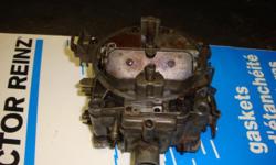 1968 Pontiac Ram Air 1 Quadrajet Carburetor 7028274 XR. Early '68 Ram Air 1 Auto trans.. 750 cfm.
This is a difficult carb, to find. There is no play in the throttle shafts. Missing only a couple generic external pieces. Will need rebuilding.