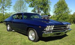 Condition: Used
Exterior color: Blue
Interior color: Black
Transmission: Automatic
Engine: 8
Drivetrain: rear
Vehicle title: Clear
Body type: Coupe
DESCRIPTION:
1969 Chevelle Prostreet supersport. This chevelle was professionally built about eight years