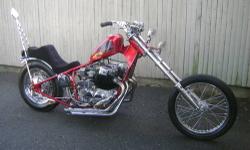 1969 honda cb750 chopper / showbike
period correct chopper built in 1970's
ENGINE:
1969 750 motor with high performance street cam
all engine covers chromed
original flat top carbs jetted with chrome drag pipes
rare henry abe breadbox air filter
custom