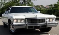 This particular 1973 Cadillac Coupe Deville is finished in White color with Green cloth interior. This vehicle has 27K miles shown on odometer. Vehicle will be sold as is and with true mileage unknown. The exterior needs body work, has some rust spot