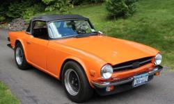 For Sale by Owner- this listing is for a very clean, restored 1975 Triumph TR6 with only 50k original miles! With straight lines, bright paint job, new chrome, tuned engine and new interior, this convertible is ready for summer fun. I purchased this