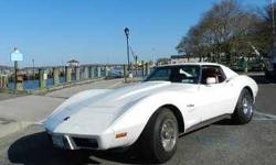 1976 Chevrolet Corvette Stingray This American classic currently has 58,000 miles and in great condition White Metallic exterior and with a red leather interior Equipped with a L48, 350 cubic inch V8 automatic transmission Also comes equipped with T Tops