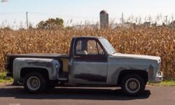 1978 chevy c 10 stepside. Great project truck.Needs finished . Needs wood for bed . have wheel wells, redone from body shop . seat recovered at upholstery shop.Fast truck ,Runs. Call Fred (717) 743-9250
pic of truck at cornfeild is what truck looked like