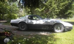 1981 Chevrolet Corvette in Excellent Condition Gray Exterior, Black Leather Interior 350 Motor and 411 Positraction Rear end Only 88,000 Miles, Automatic Transmission Air Conditioning and Heat, Bucket Seats Alloy Wheels, Power Steering Power Windows and