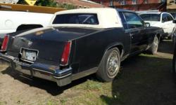 1984 CADILLAC ELDORADO BIARRITZ. THIS CAR IS ONE OF THE SURVIVORS OF THE CADILLAC BIARRITZ. THIS CAR HAS BEEN SITTING IN THE LOT AND WILL SELL AS IS. CAR RUNS AND DRIVES BUT NEEDS WORK. MUST SELL $1250 CALL 845-693-4955