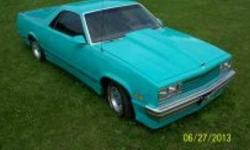 1987 Chevrolet El Camino Am American classic currently with only 400 miles on the newly rebuilt engine Turquoise Blue exterior and with a Grey cloth interior Now comes with a brand new upholstered interior Big Block 402 cubic inch V8, Holley 750 and a 400