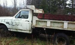 1988 FORD F-350 DUMP TRUCK, WE HAVE THE ENGINE IN THE TRUCK AND THE TRANSMISSION. WE DO NOT HAVE THE TITLE FOR THIS. IT IS SELLING AS IS $900 YOU TOW FROM THE YARD 845-798-7890