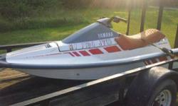 I have a Mint 1988 Yamaha Waverunner 500 Jetski for sale or possible trades.
Starts right up, floats, rides/goes great.
Im asking $475 obo. Trailer not included.
--Do not have the title for it---
Email-Call-Text 607-377-0874