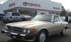 1989 MERCEDES BENZ-560SL- CONVERTIBLE-V8-RWD-AUTOMATIC. TAN METALIC, TAN LEATHER INTERIOR, ALLOY WHEELS, REMOVABLE BROWN HARD TOP. VERY NICE CONDITION AND WELL CARED FOR. CALL US TODAY FOR YOUR TEST DRIVE. 877-280-7018.
Our Location is: Interstate Toyota