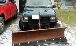 95 Cherokee with manual angle plow.
Rusty underneath but runs and pushes snow O.K.
Needs some TLC(brake line,new frt. springs,rear brakes).
All the parts to fix included.
Heavy rubber bottom blade.
Will trade for plasma cutter/TIG welder